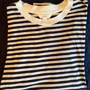 NWOT Nordstrom 1901 navy-white stripe top